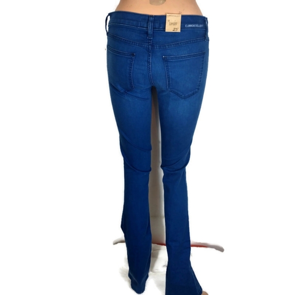Current/Elliot Slim Boot Jeans in National Blue - Picture 3 of 12